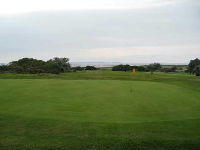 A view of the 17th green and stunning views at Llandudno Maesdu Golf Club