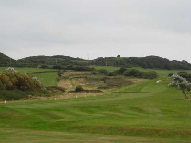 A view of the scenic 18th fairway at Llandudno Maesdu Golf Club