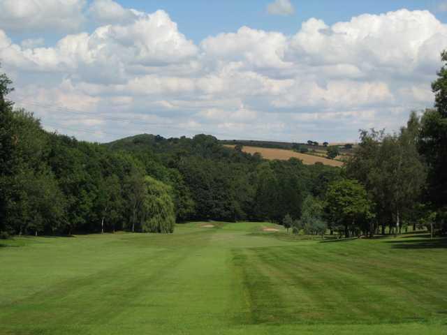 Scenic view down the fairway to the 1st hole at Rotherham Golf Club