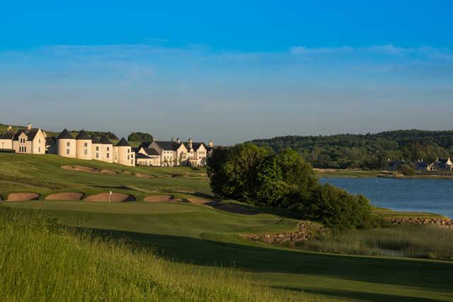 A view of the 16th green at Lough Erne