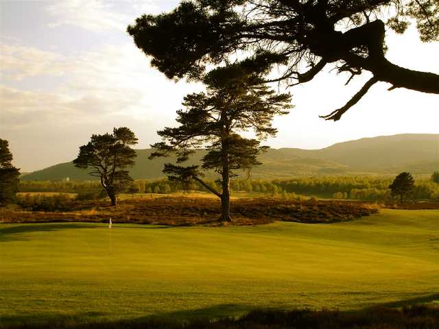 The Spey Valley golf course at sunset