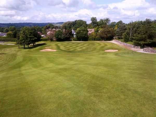 The first of the par 5s at Mold, the 7th hole called 'Quarry'