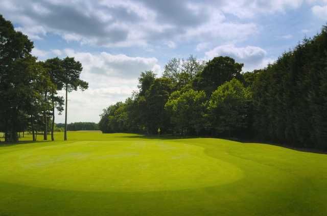 Perfectly manicured 7th green at Sutton Green Golf Club.