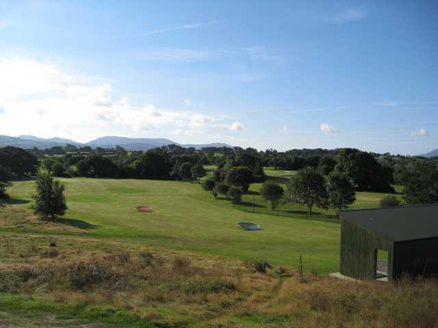 View of the driving range at  Caernarfon Golf Club