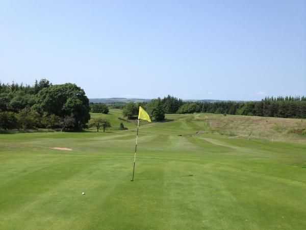 View back down the fairway on the uphill 12th at Catterick Golf Club