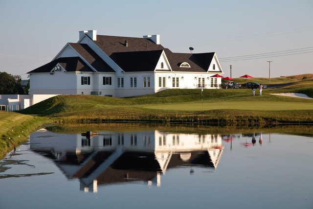 View of the clubhouse at Royal Manchester Golf Links