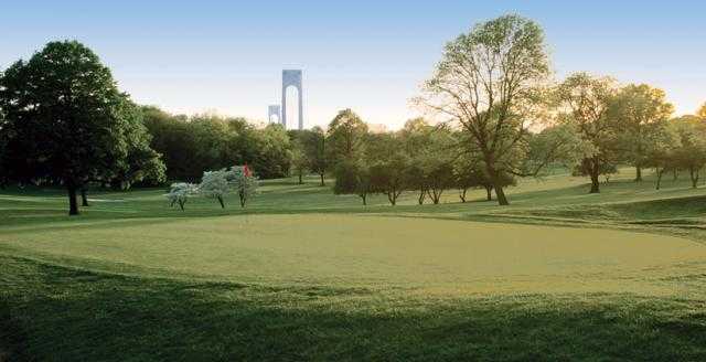 View of a green at Kissena Park Golf Course