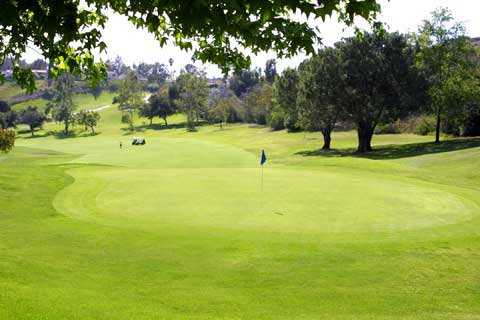 A view of green #14 at Anaheim Hills Public Country Club