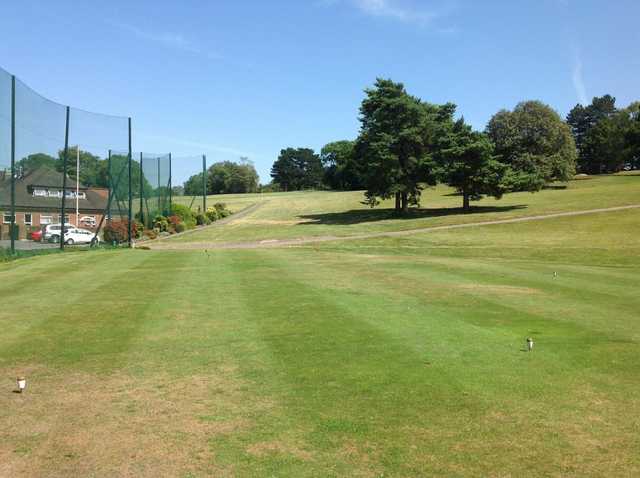 A view of the 1st hole at Chipstead Golf Club