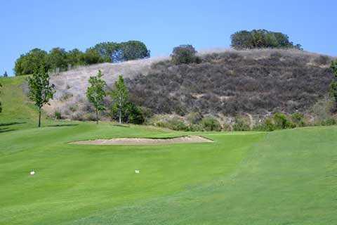A view of hole #16 at Anaheim Hills Public Country Club
