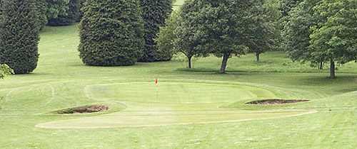 The 17th green at the Forest of Dean Golf Course