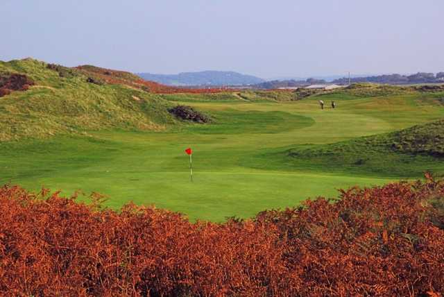 Approach to the 13th at Pyle & Kenfig Golf Club