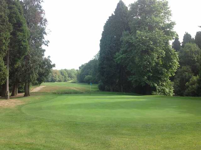 A scenic view of the 18th green at Gatton Manor Golf Club