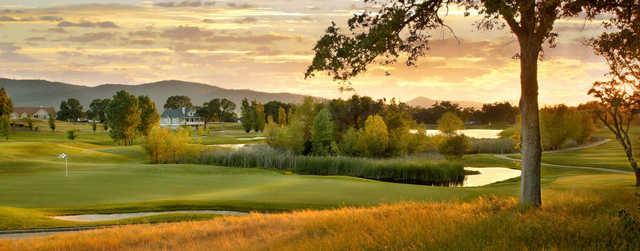 A view of the 5th green at Greenhorn Creek Golf Course