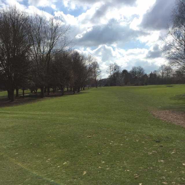 The fairway leading to the 3rd green at Colne Valley Golf Club