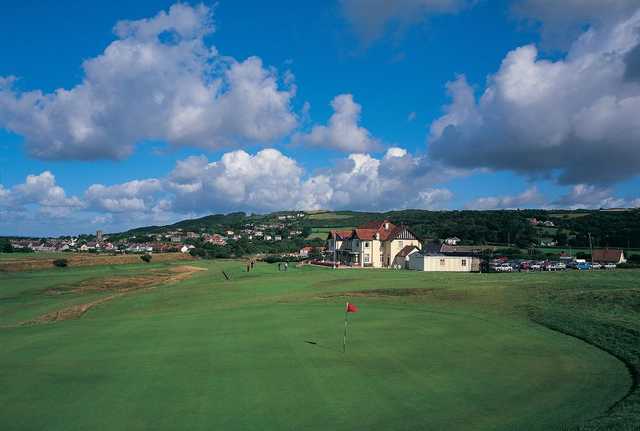 18th green and clubhouse at Ashburnham Golf Club