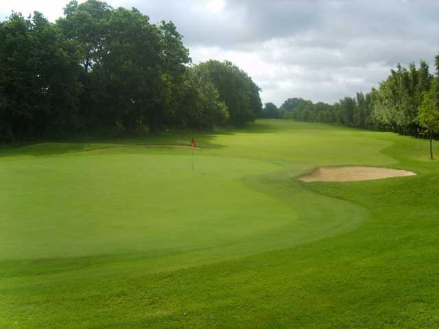 Looking back down the fairway from a green on the West Berkshire Golf Course