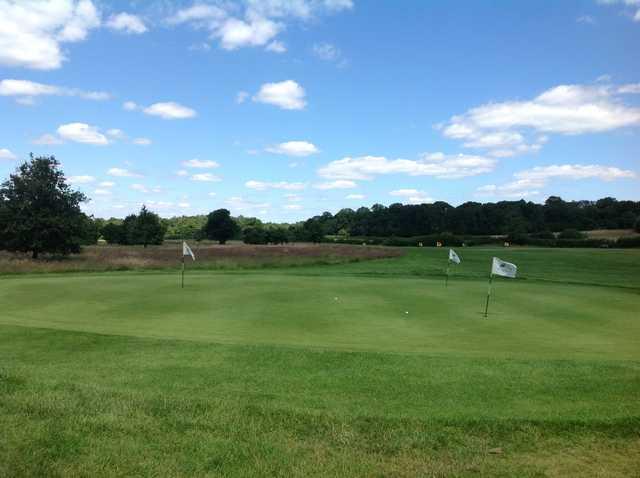 The chipping area at Merrist Wood Golf Club