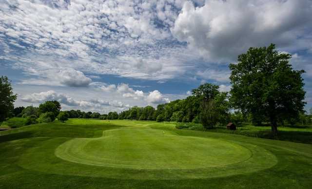Tree-lined fairway at Merrist Wood Golf Club