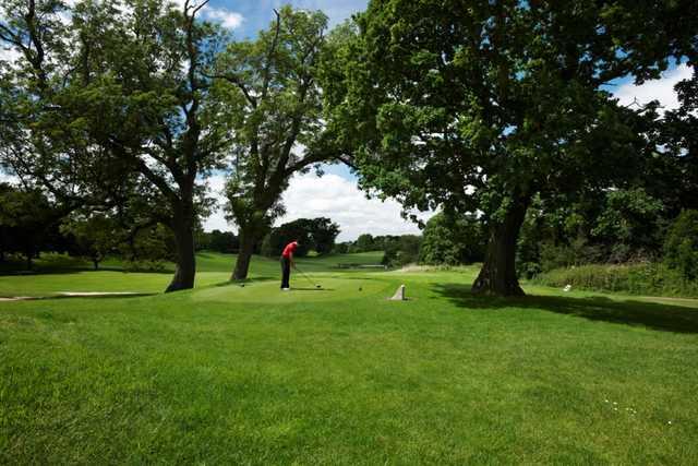 The 10th tee under the trees at Tytherginton Golf Club