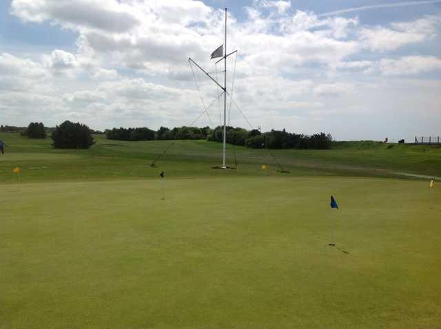 The putting green at Knott End Golf Club