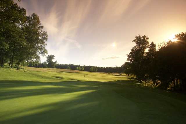 Fairway view with sunset at PGA Bowood - England