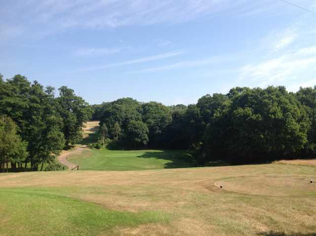 The approach to the 10th hole at Hamptworth Golf Club