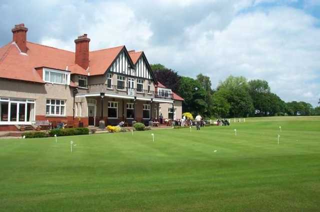 The clubhouse at Ormskirk, Overlooking the putting green and course