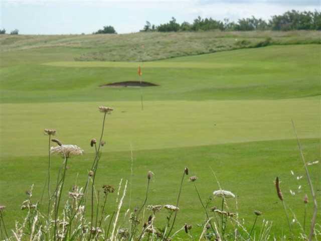 One of the well kept greens at Hythe Golf Club