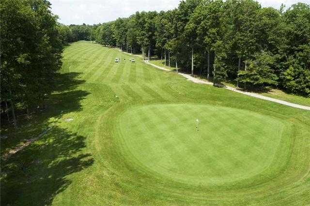 View of the 5th green and fairway at Hickory Ridge Golf Club