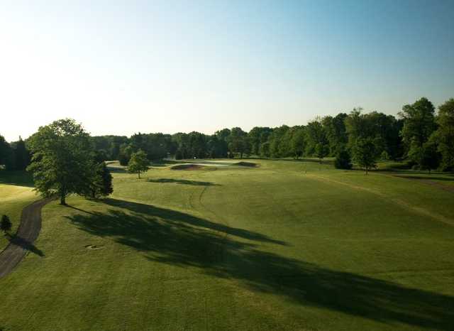 View of a fairway and green at Mattawang Golf Club