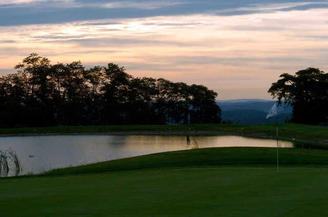 Sunset view from a green at Grand View Golf Club