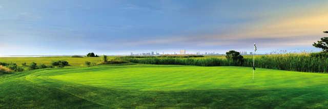 View of a green from the Bay course at Seaview