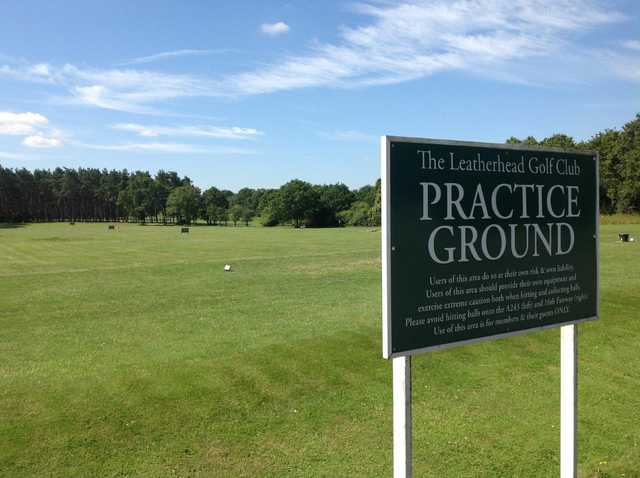 The practice ground at Leatherhead Golf Club 