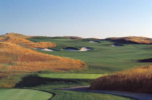 A view from a tee at Shadow Lakes Club