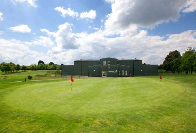 The putting green and driving range at Thorpe Wood