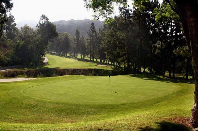 A view of a green from DeBell Golf Course.