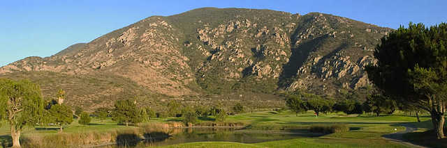 A view from Camarillo Springs Golf Course with mountains in background