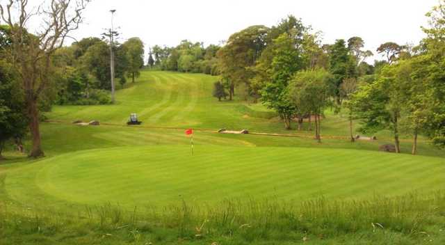 A view from behind the green at Kilkeel Golf Club