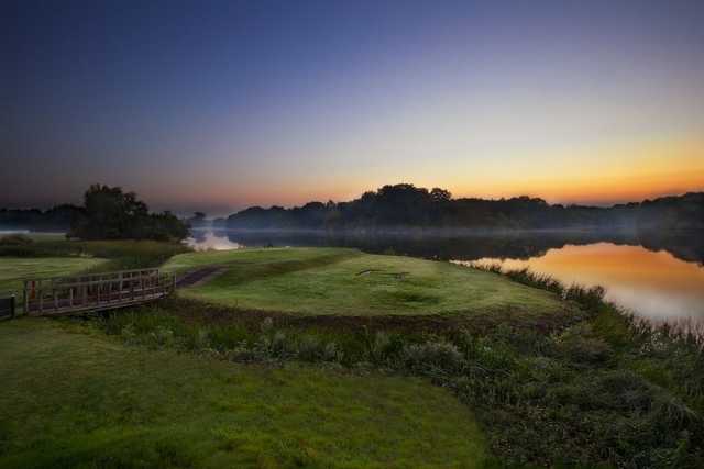 The Patshull Park course at sunrise