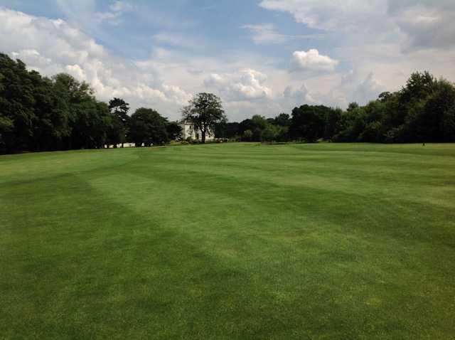 18th fairway with Owston Hall in the background