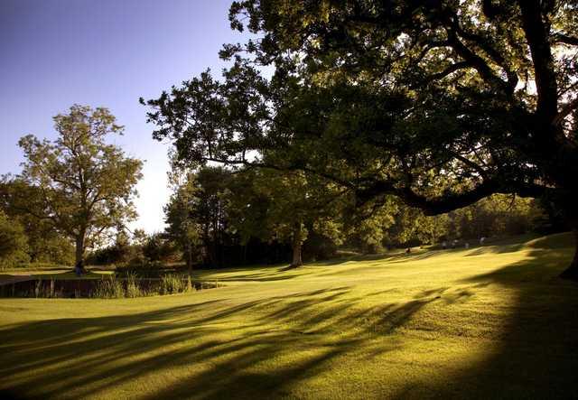 The 15th green on the Lake Course at The Vale Resort