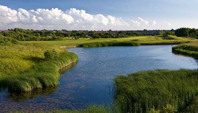 River winding through golf course at Herons' Reach Golf Resort