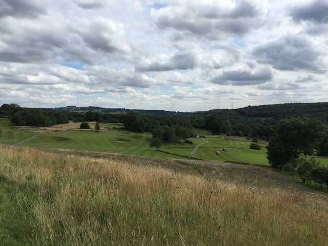 A view of Hollins Hall greens and bunkers