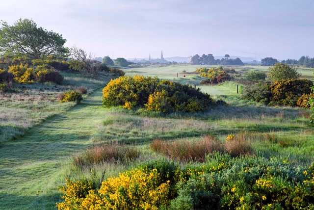 A superb looking tee shot at Irvine Bogside