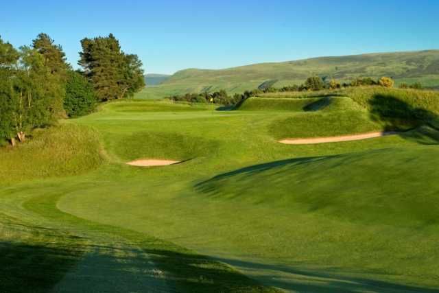 The raised 9th green on the King's Course at Gleneagles