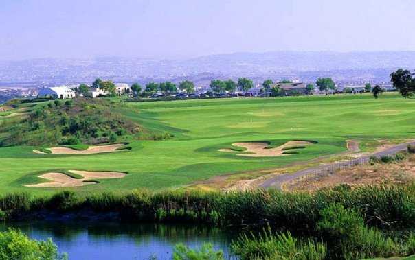A view surrounded by water at Salt Creek Golf Club