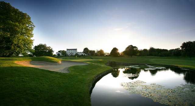 The 18th green on the Druids Glen Golf Course