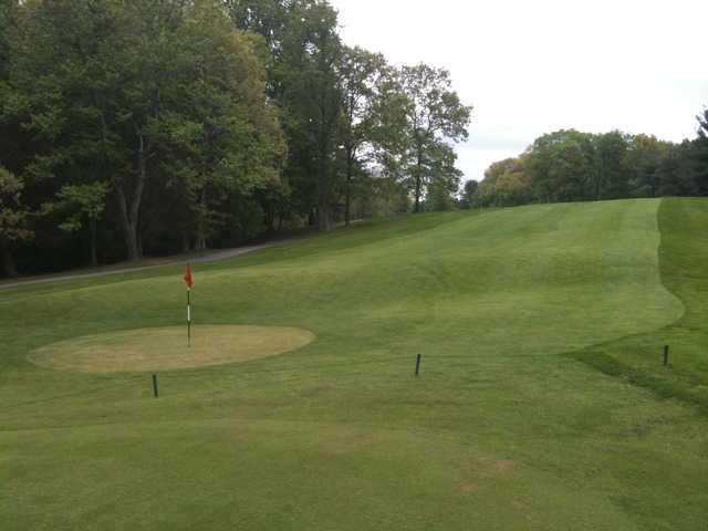 View of a 14th green and fairway at Mohansic Golf Course