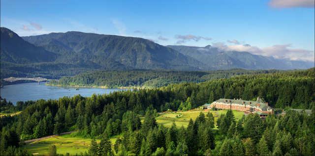 A beautiful view from the Skamania Lodge Golf Course